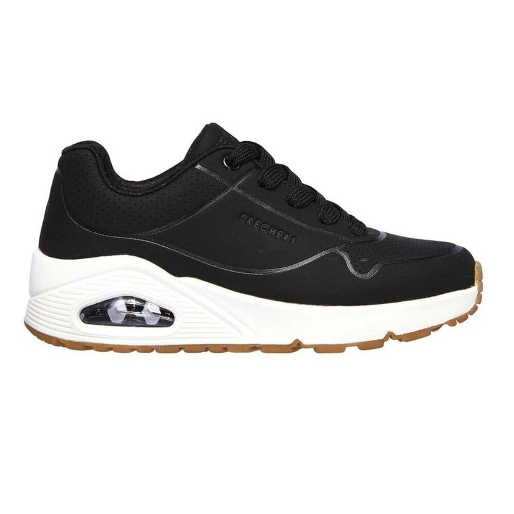 Skechers Childrens/Kids Uno Stand On Air Platform Sneakers / Black/White
